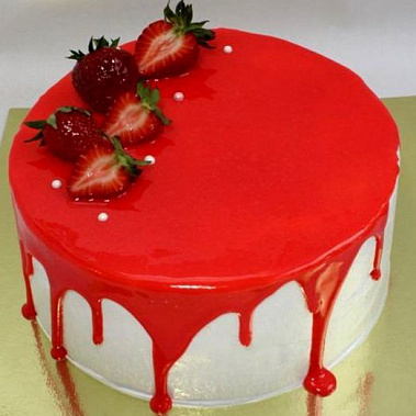 Торт глазурь с клубникой купить - салават.сладкоежкин.рф