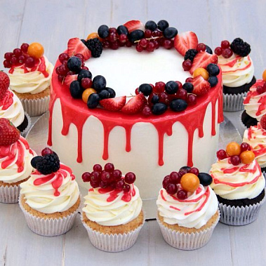 Торт глазурь и ягоды купить - салават.сладкоежкин.рф