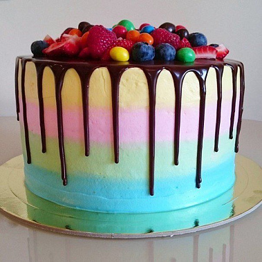 Торт с глазурью "Радуга" купить - салават.сладкоежкин.рф